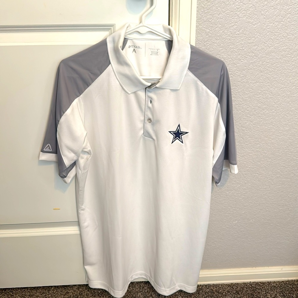 NEW ANTIGUA MENS DALLS COWBOYS POLO SHIRT LG